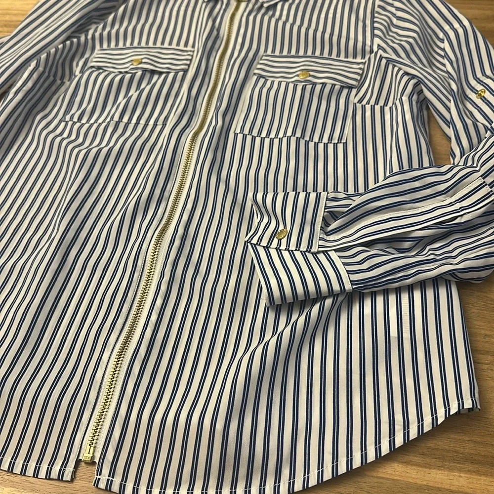 MICHAEL KORS zipper front shirt